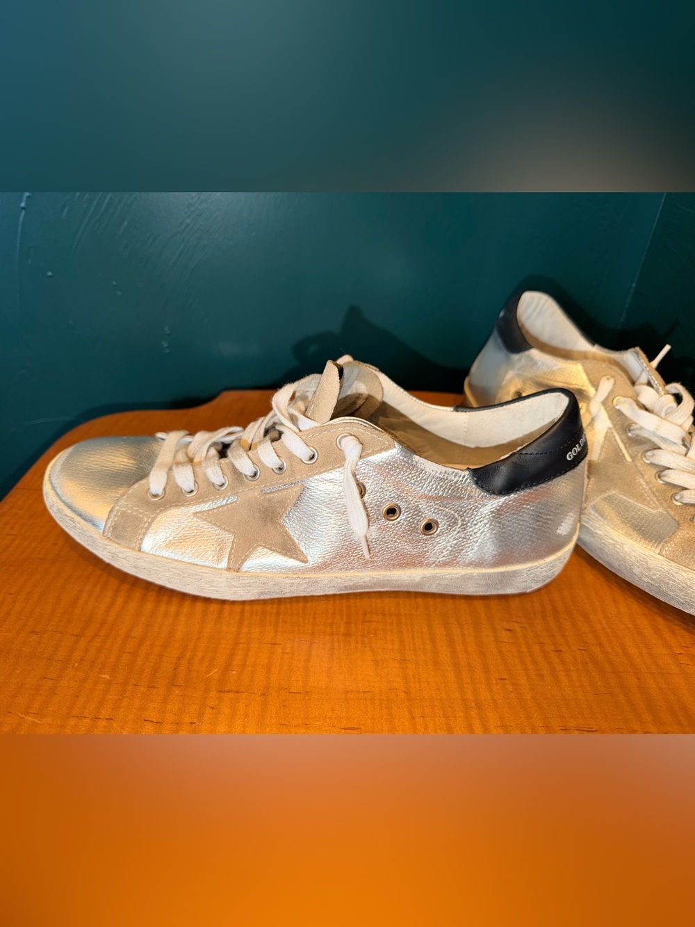 Men’s Golden Goose Deluxe Brand Archive Metallic & SuedeSneakers- size 44